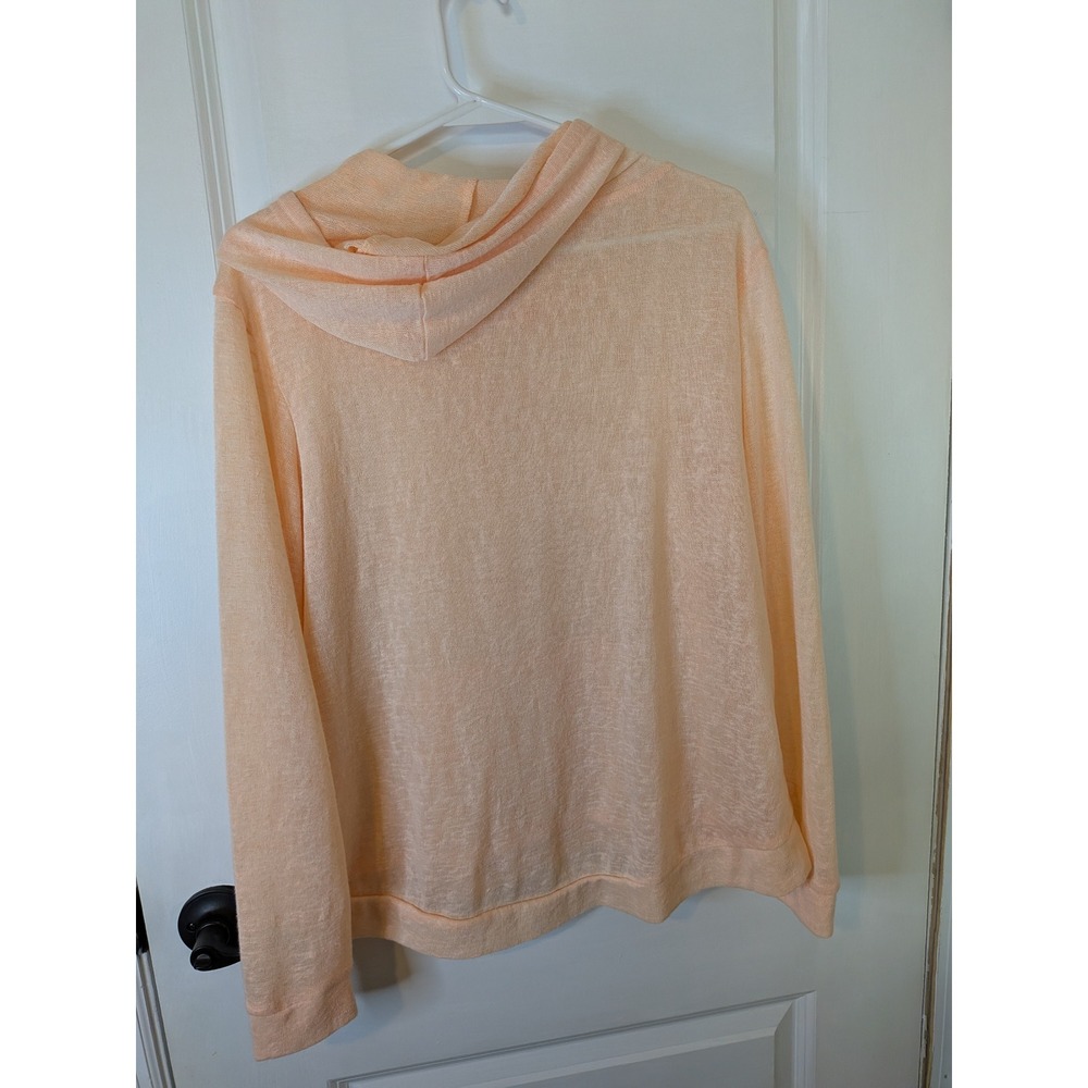 Weatherproof Vintage Peach Lightweight Knit‎ Hoodie Pullover Small 1305075 - Picture 4 of 5